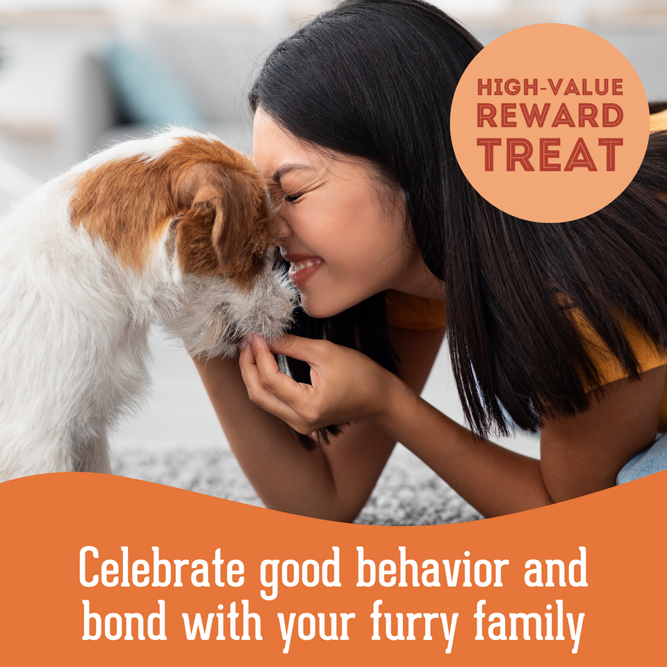 Hogs and Kisses - Dehydrated Pork Liver Treat for Dogs & Cats. It is a high-value reward treat that celebrates good behavior and bond with your furry family.