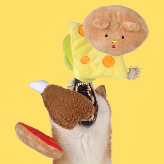 Five Dogs Burger Dog Toy