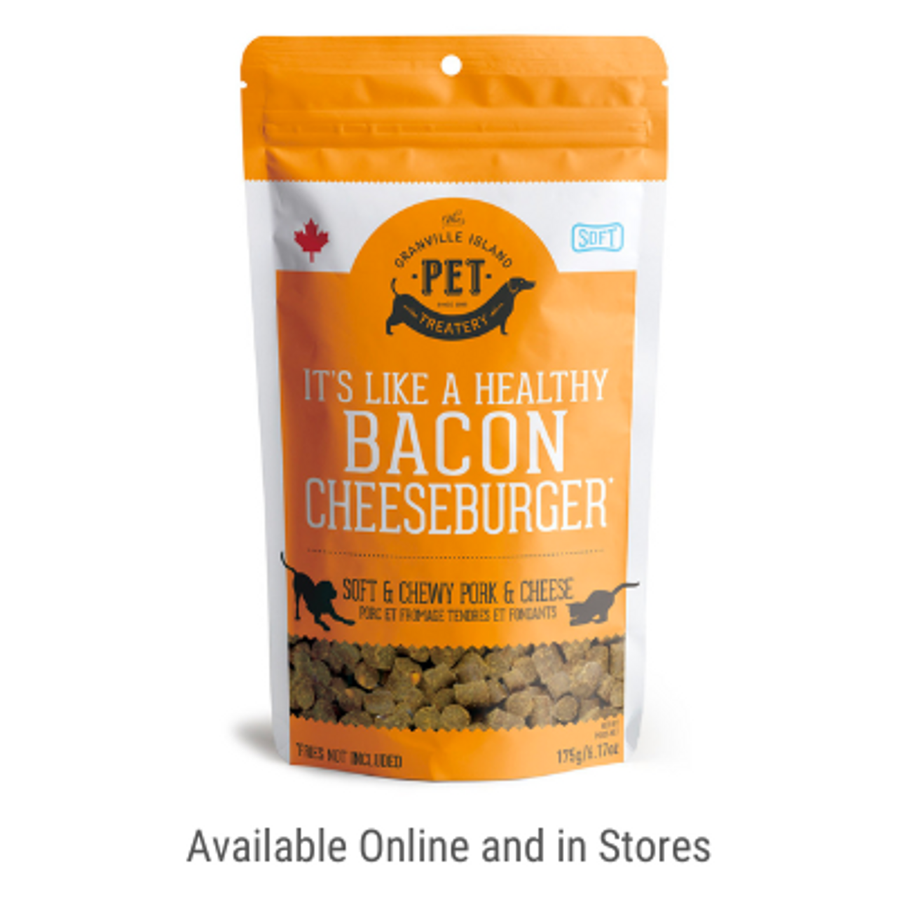 It's Like A Healthy Bacon Cheeseburger - Soft & Chewy Pork Liver & Cheese Treat for Dogs & Cats 6.17oz