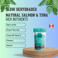 To Dive For - Dehydrated Wild Salmon & Tuna Treat for Dogs & Cats. It's high in protein, omega-3 fatty acids, Vitamin B12, Vitamin D, potassium, and selenium.