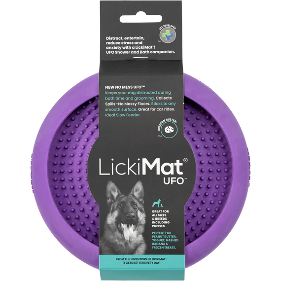 LickiMat no mess slow feed bowl and enrichment lick mat for dogs