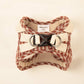 Red checked step-in dog harness details back view