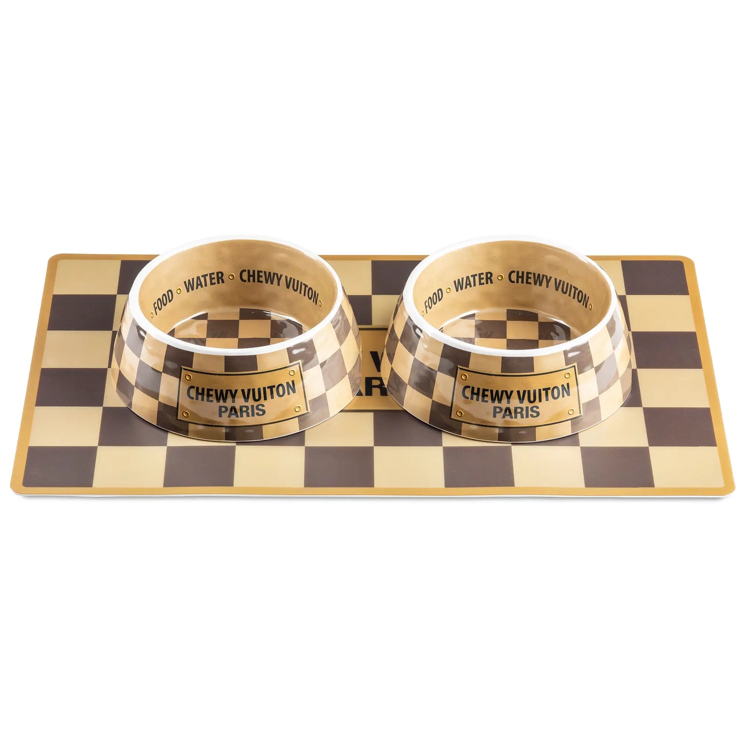 Checker Chewy Vuiton Bowl