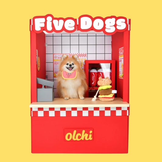 Five Dogs Burger Dog Toy