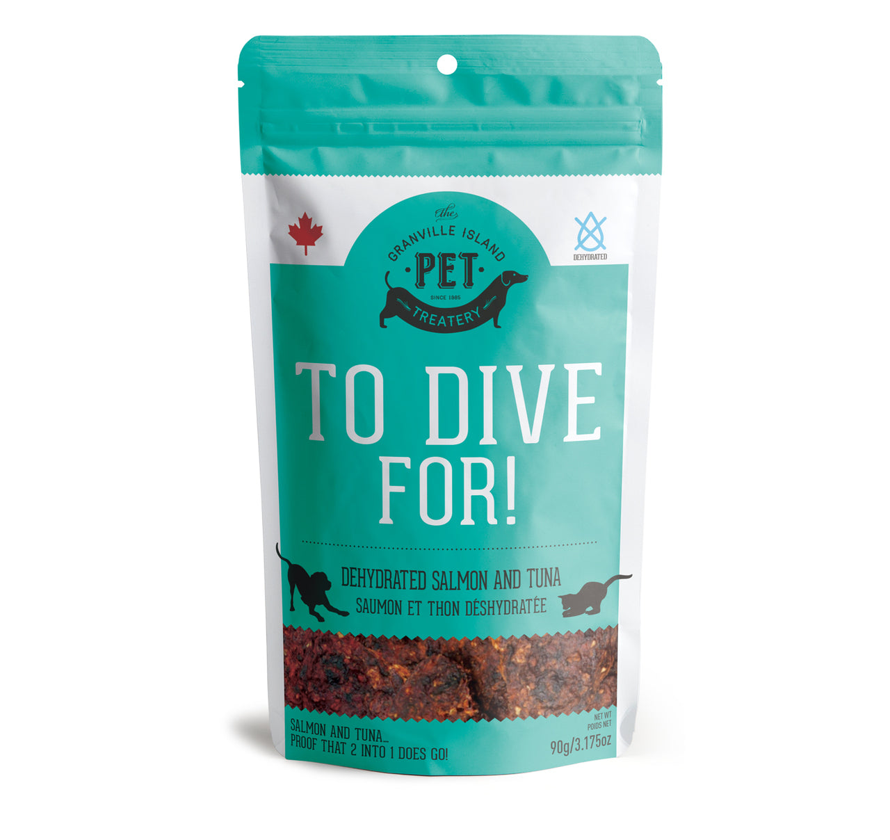 To Dive For - Dehydrated Wild Salmon & Tuna Treat for Dogs & Cats 3.175oz