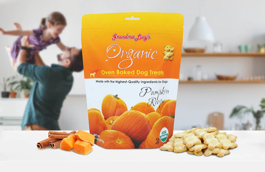 Organic Baked Dog Treats - Pumpkin 14oz