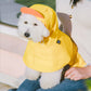 Yellow Cape Raincoat Dog