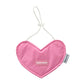 Pink puffy heart-shaped waterproof bandana for dogs and cats.