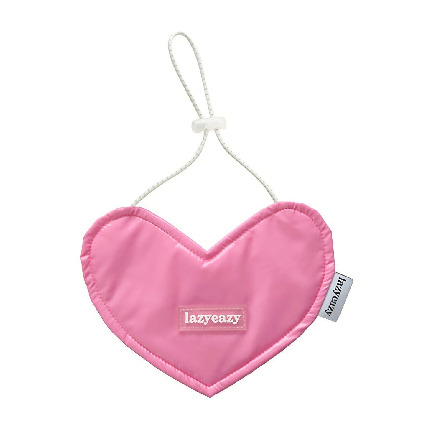 Pink puffy heart-shaped waterproof bandana for dogs and cats.