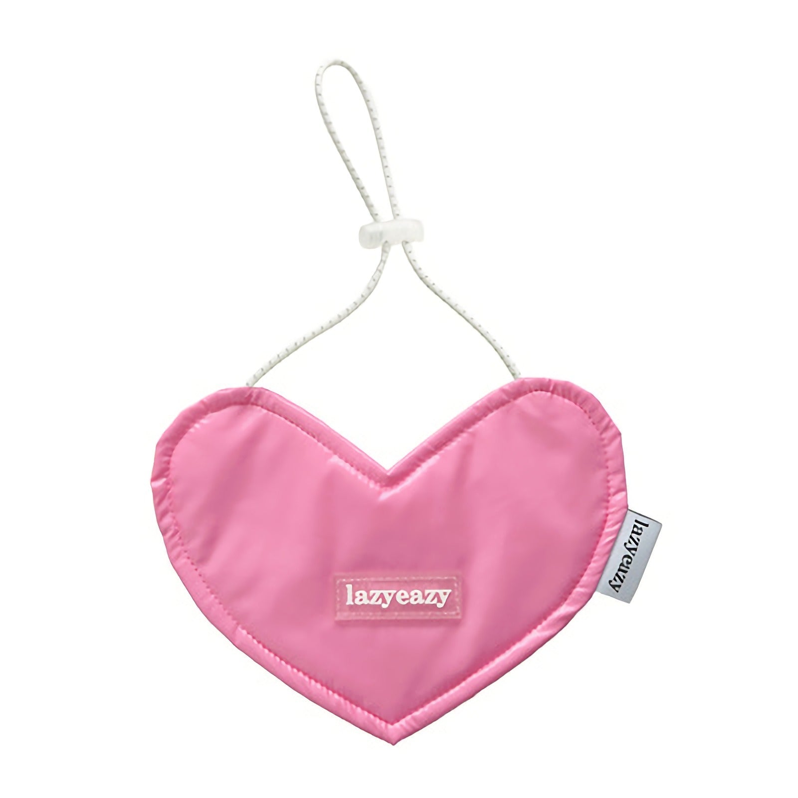 Pink puffy heart-shaped waterproof bandana for dogs and cats.