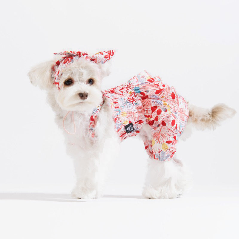 Tropical Print Romper Dog