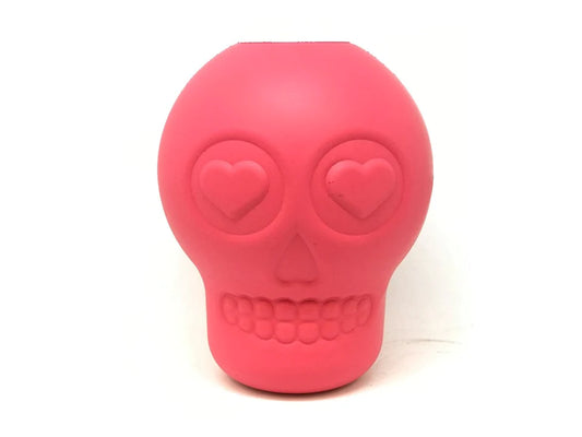 Sugar Skull Durable Rubber Chew Toy & Treat Dispenser - Large