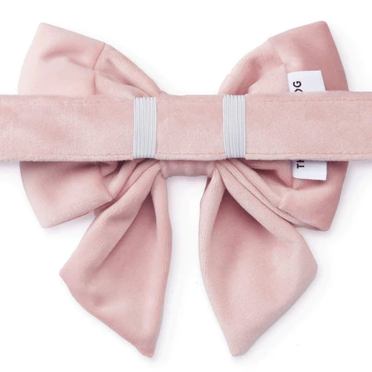 Blush Pink Velvet Lady Bow