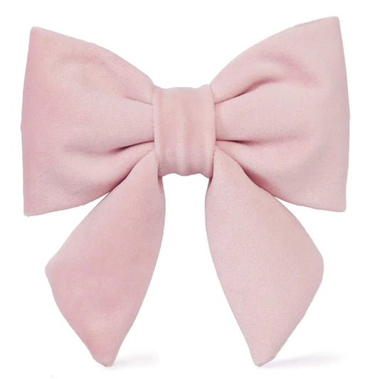 Blush Pink Velvet Lady Bow