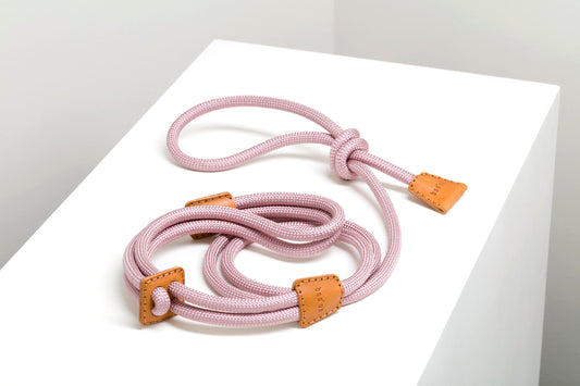 All-in-one minimalism designer dog harness by Boo Oh in pink